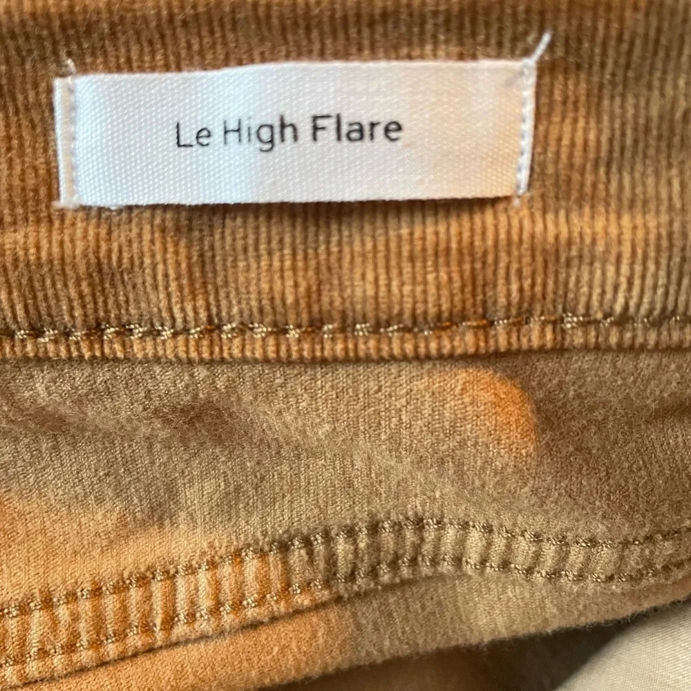 NEW FRAME Latte Tan Corduroy Le High-Rise Flare Leg Jeans Size 34 - Picture 9 of 13